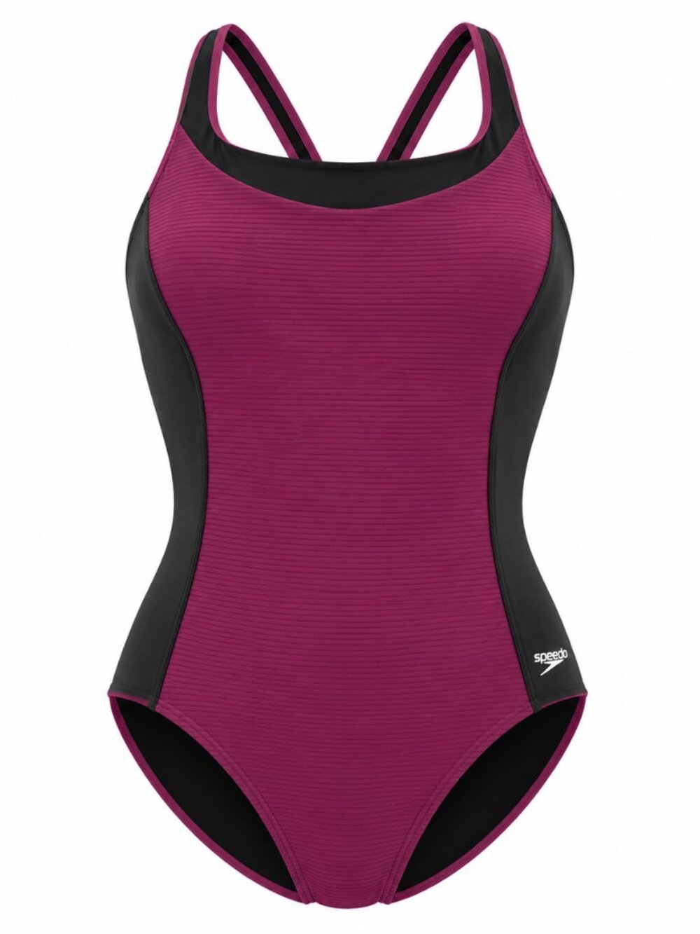 Speedo Black Maroon Racerback Swimsuit Sz XXL